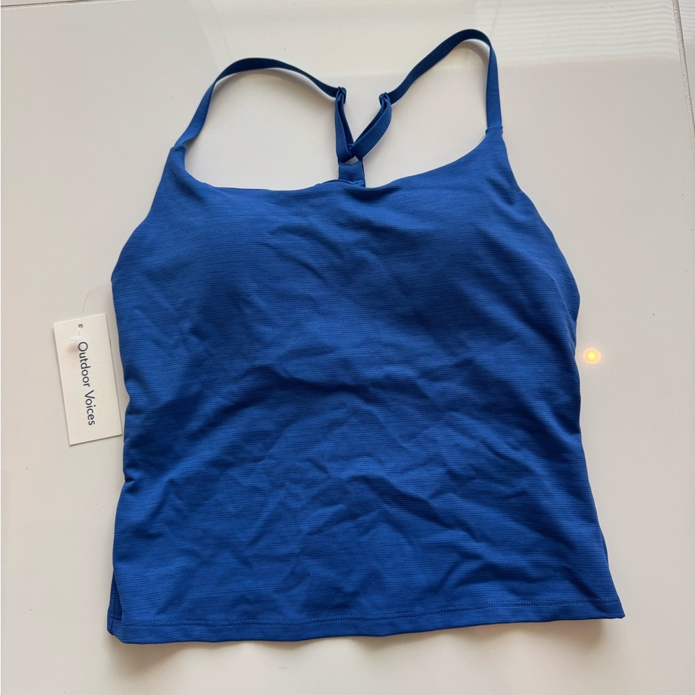 Outdoor Voices TechSweat Move Free Tank Top in New blue